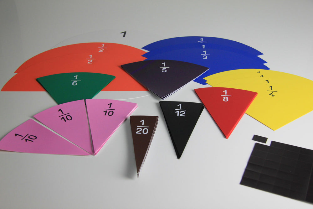 Runde Bruchrechenteile magn. 10 Unterteilung 26cm Dm.
