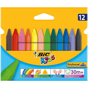 Bic Kids Plastidecor Triangle Wachsmalstift, Wachsmalkreide, mehrfarbig, 12 ST