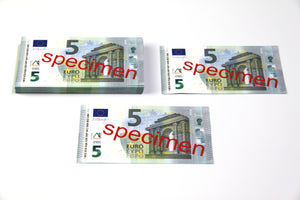 5 Euro Schein 100 Stück Banknoten Spielgeld  beidseitig bedruckt