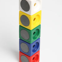 10 Steckwürfel magnetisch grün 3,4 cm