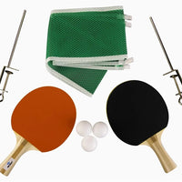 Tischtennis-Set mit Netzpfosten und 3 Bällen