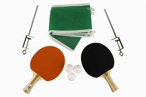 Tischtennis-Set mit Netzpfosten und 3 Bällen