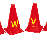 Buchstabenkegel rot 26-tlg.