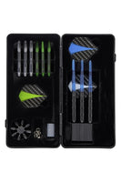 Longfield Steeltip Darts Set - schwarz beschichtet im Dartcase mit Zubehör
