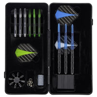 Longfield Steeltip Darts Set - schwarz beschichtet im Dartcase mit Zubehör