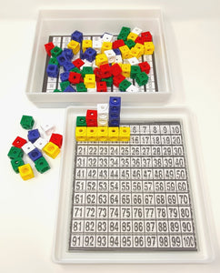 DICK-System Mathebox/Multibox - 100 Steckwürfel verschiedene Farben