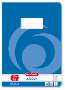 herlitz Schulheft x.book, DIN A4, Lineatur 27