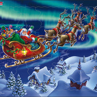 Larsen Puzzle - Der Weihnachtsmann im Nordlicht