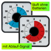 Zeitdauer-Uhr "Automatik" mit roter Scheibe, magnetisch, 19x19 cm
