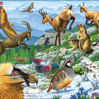 Larsen Puzzle Berglandschaft und Tiere 55-tlg.