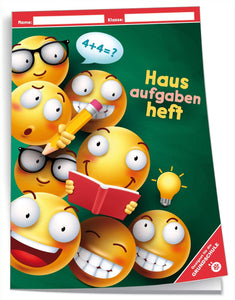 Hausaufgabenheft Smile School, 96 Seiten, A5 mit farbigen Wochentagen