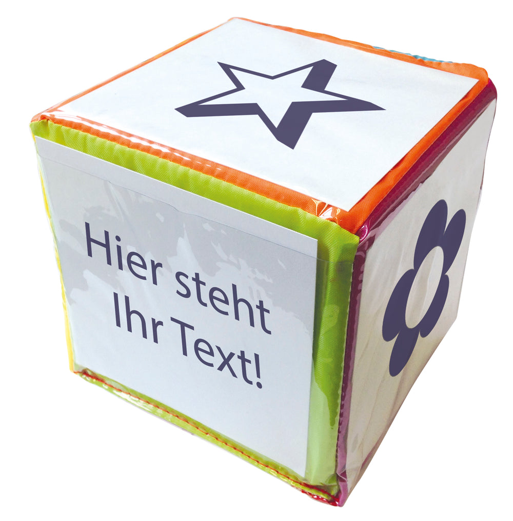 Blanko-Würfel mit Einstecktaschen 20 cm