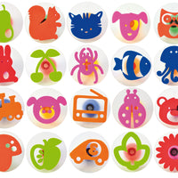 Fun Stempel vers. Motive 20er Set Ø7,5cm