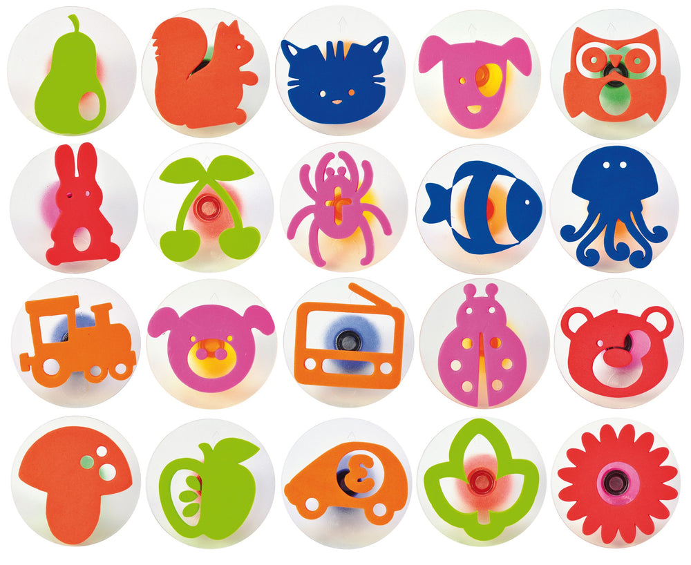 Fun Stempel vers. Motive 20er Set Ø7,5cm