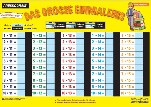 Zaubertafel Das grosse Einmaleins