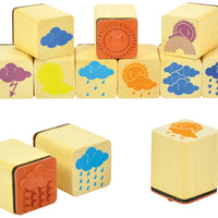 Holz-Wetterstempel 12er Set