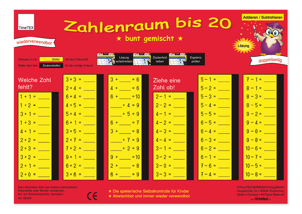 Zaubertafel Plus und Minus ZR bis 10 und 20