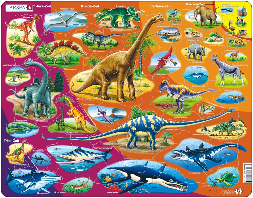 Larsen Zeitalter - Dinosaurier 85-tlg.