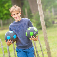 Straßenfußball aus Gummi, Größe 5 blau