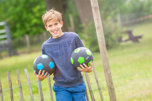 Straßenfußball aus Gummi, Größe 5 blau