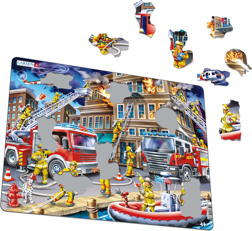 Larsen Puzzle Motiv Feuerwehr Firefighter 45-tlg.