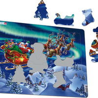 Larsen Puzzle - Der Weihnachtsmann im Nordlicht