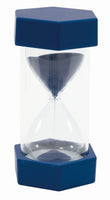 Sanduhr XL 12 cm hoch, 6,5 cm ø,  15 Minuten, blau
