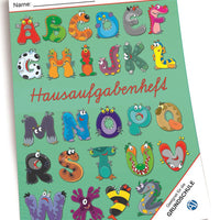 Trötsch Hausaufgabenheft Monster ABC, A5, 88 Seiten