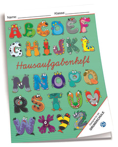Trötsch Hausaufgabenheft Monster ABC, A5, 88 Seiten