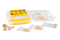 Euro - Geldkoffer + Einsatz 130 Scheine / 160 Münzen Spielgeld Münzgeld

