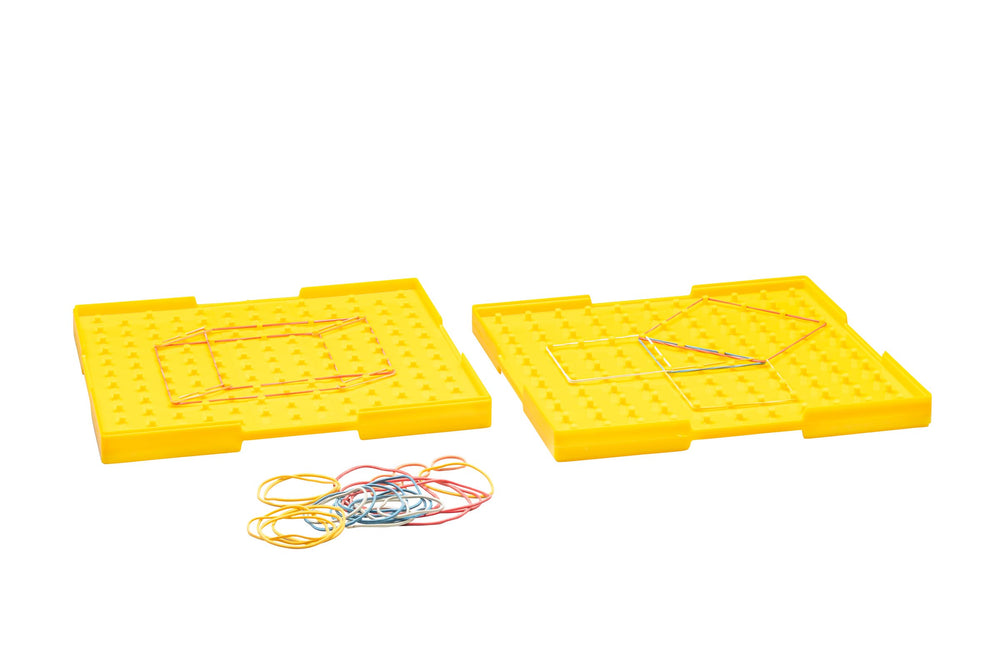 Geometriebrett gelb aus RE-Plastic® im Polybeutel