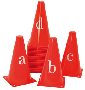 Buchstabenkegel rot 26-tlg.
