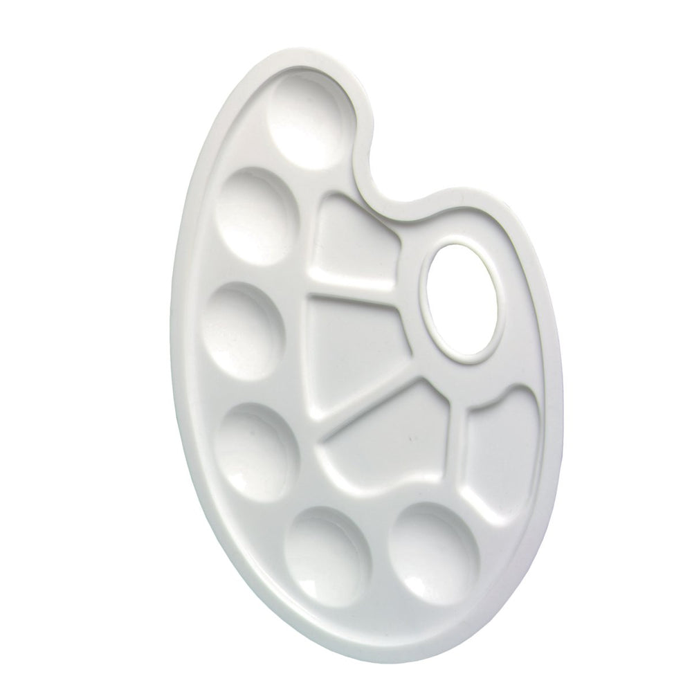 herlitz Farbmisch-Palette, aus Kunststoff, oval, weiß
