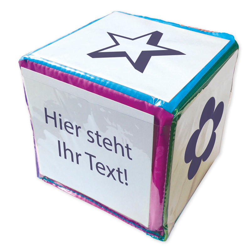 Blanko-Würfel mit Einstecktaschen 10 cm