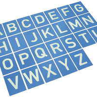 Sandpapierbuchstaben A-Z blau 26-tlg.