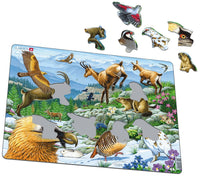 Larsen Puzzle Berglandschaft und Tiere 55 tlg.
