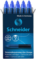 Schneider Tintenrollerpatronen One Change blau
