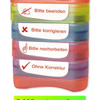 Siebdruck-Stempel "Perpetuum" 4 in 1, "Bitte beenden"