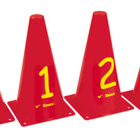 Zahlenkegel Markierungskegel, rot, 10-tlg.