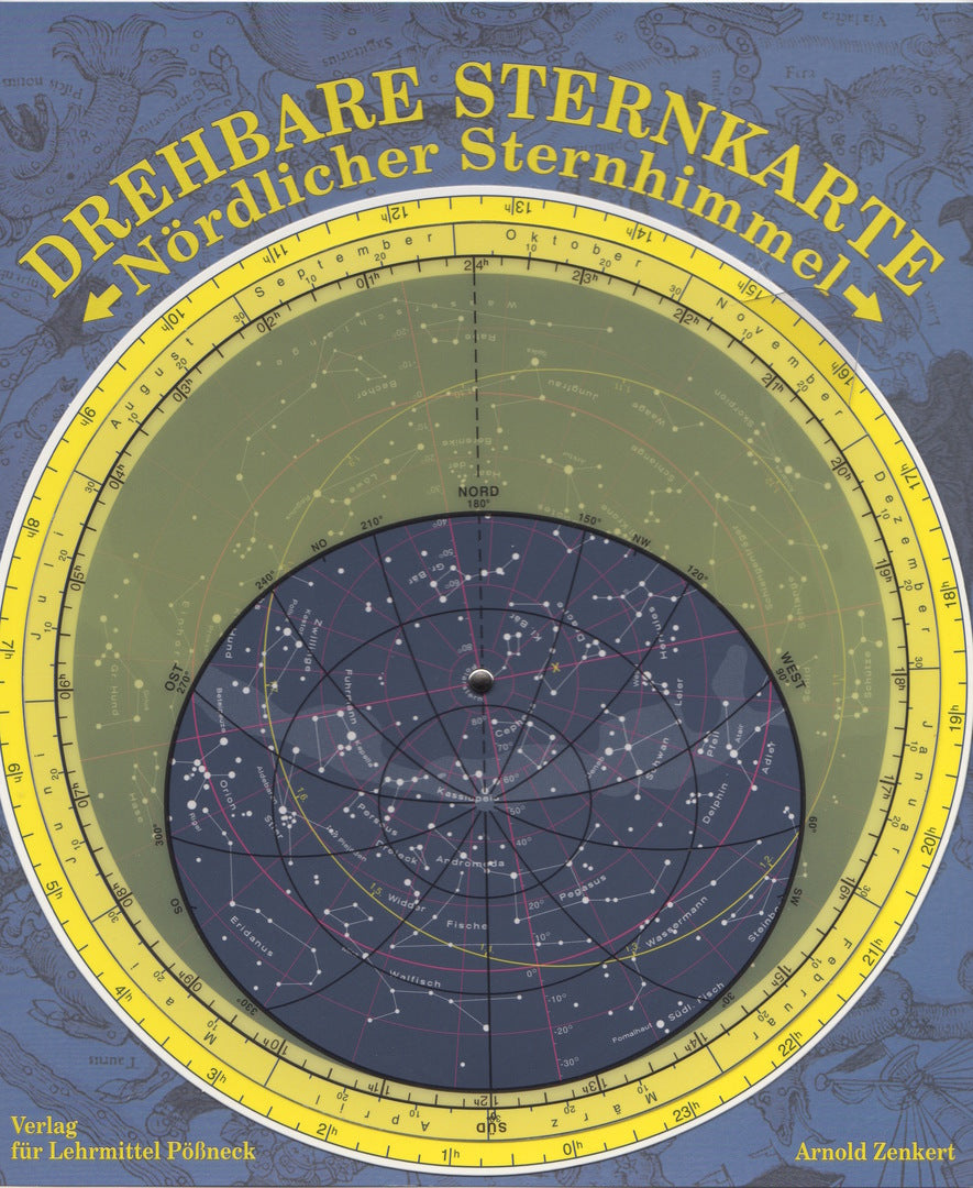 Drehbare Sternkarte mit Planetenzeiger