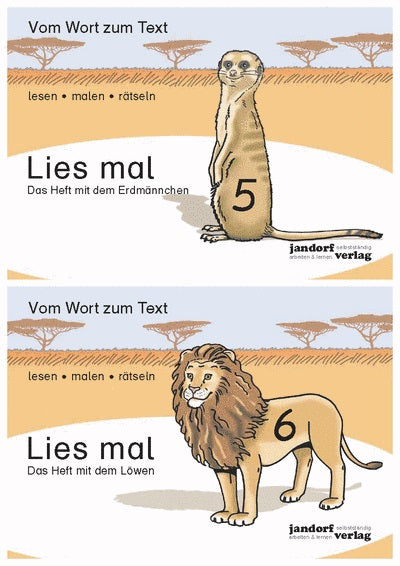 Lies mal Hefte 5 und 6 (Erdmännchen und Löwe) als Paket