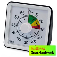 TimeTEX Zeitdauer-Uhr "lautlos" compact mit Ampelscheibe
