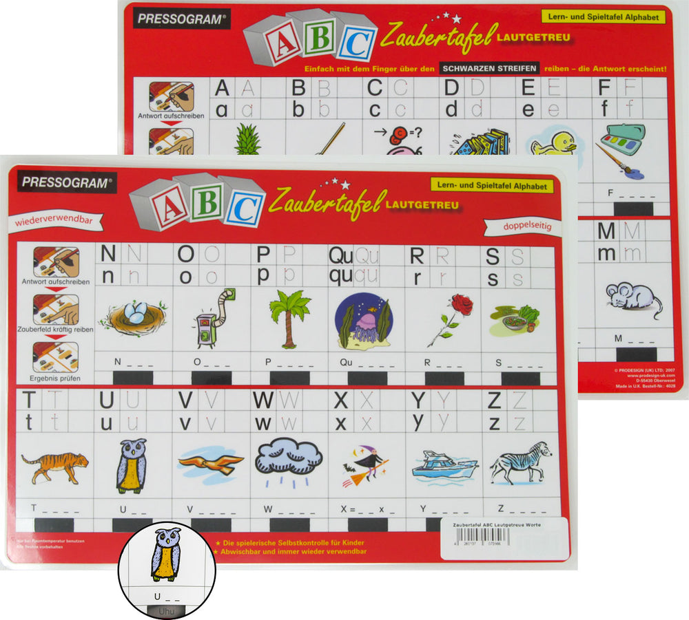 Zaubertafel ABC Lautgetreue Worte