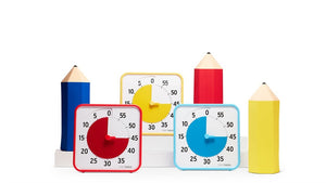 Time Timer® Medium Learning Center Classroom Set - Primärfarben