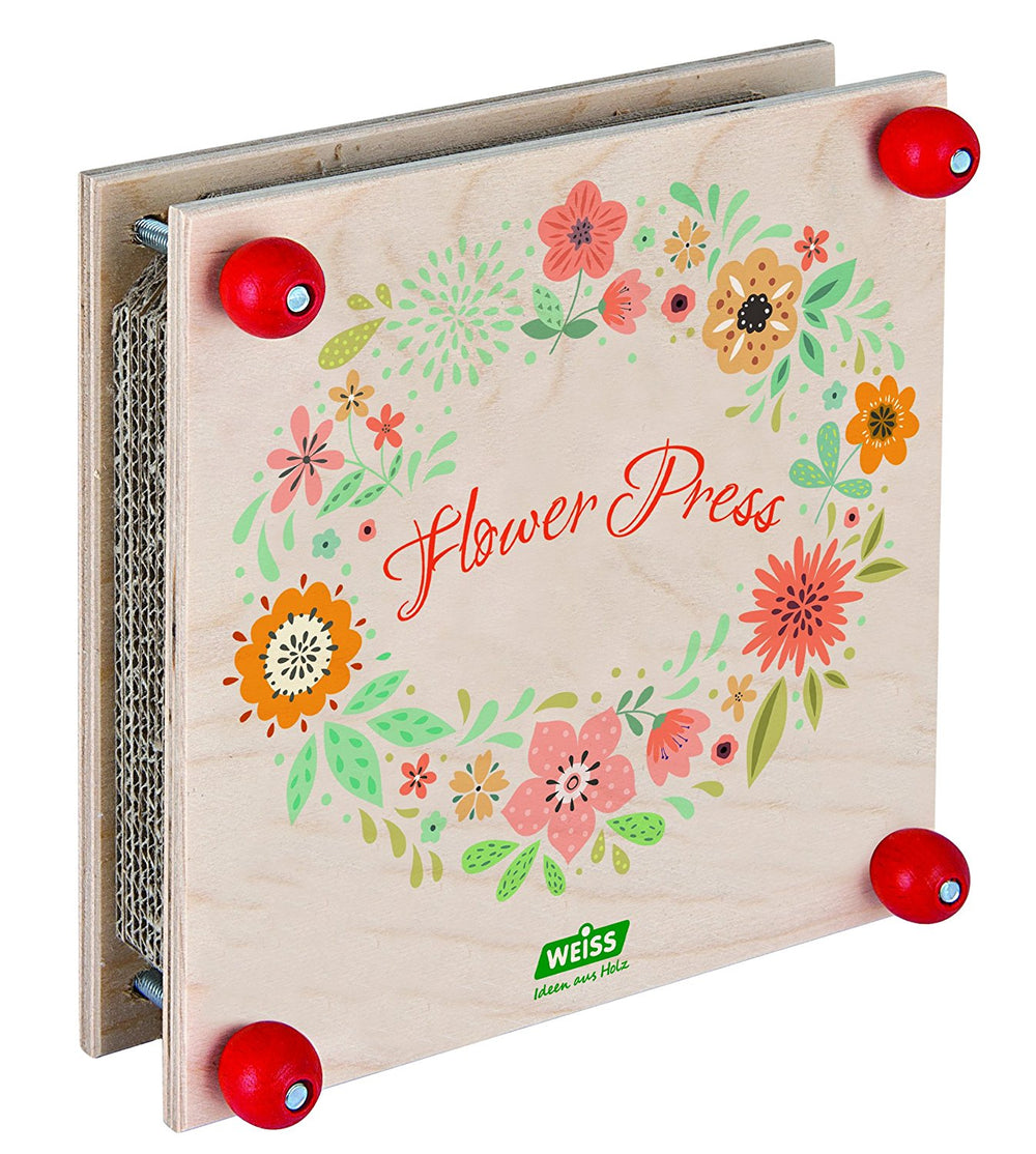 Flower Press Blätterpresse aus Holz von Ideen 19,5 x 19,5 cm