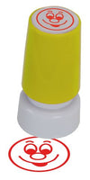 Siebdruck-Stempel "Perpetuum", "Gesicht lachend"
