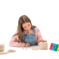 Dienes Grundsortiment Würfel 121 teilig Re-Wood®