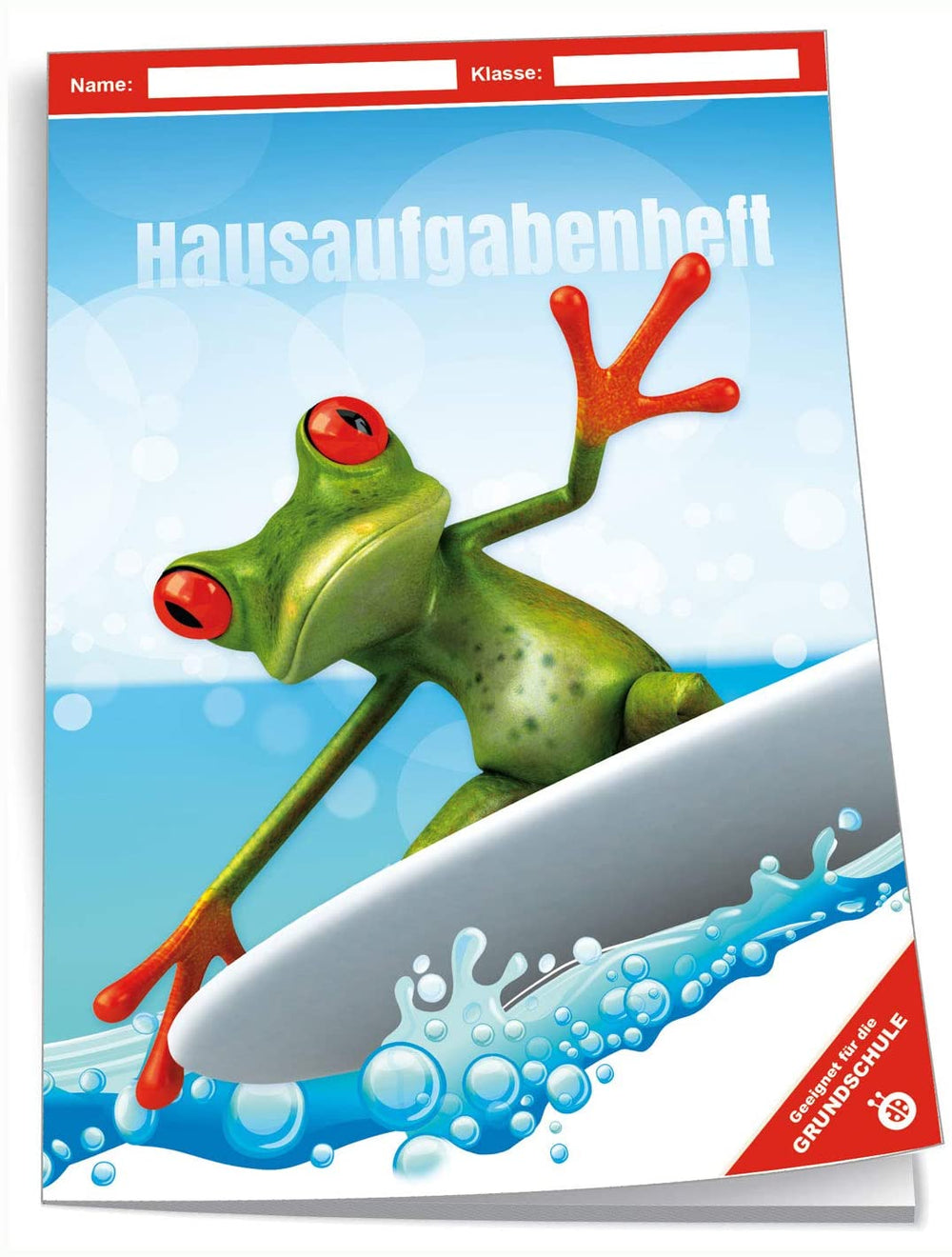 Hausaufgabenheft Frosch, 96 Seiten, A5 mit farbigen Wochentagen