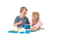 Farbiges Dienes Grundsortiment Würfel 141 teilig Re-Wood®
