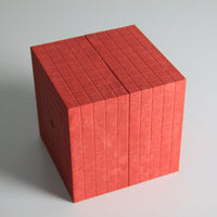 1 Farbiger Dienes Tausenderwürfel rot Re-Wood®